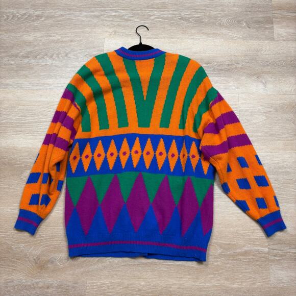 Vintage 90’s IB Diffusion Lambswool Cardigan Women’s L - Picture 5 of 5